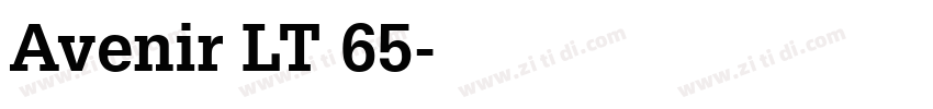 Avenir LT 65字体转换